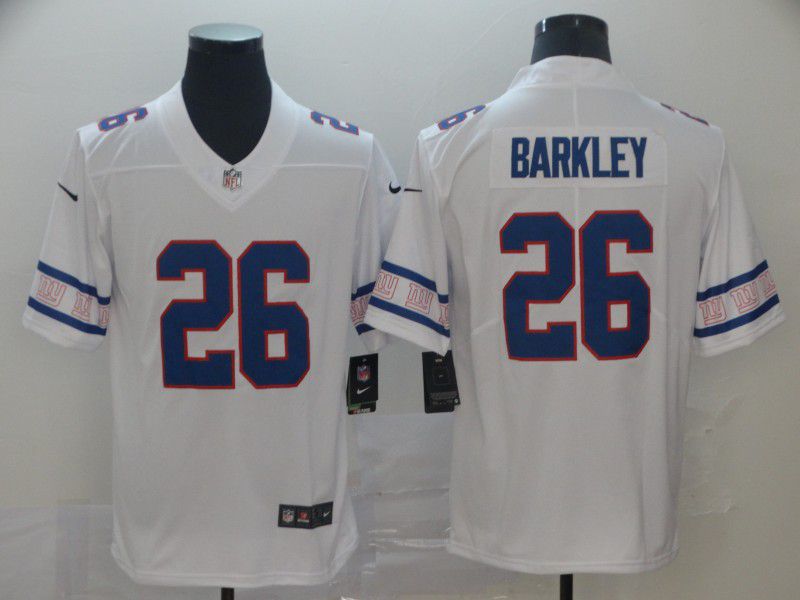 Men New York Giants #26 Barkley White team logo cool edition NFL Jerseys
